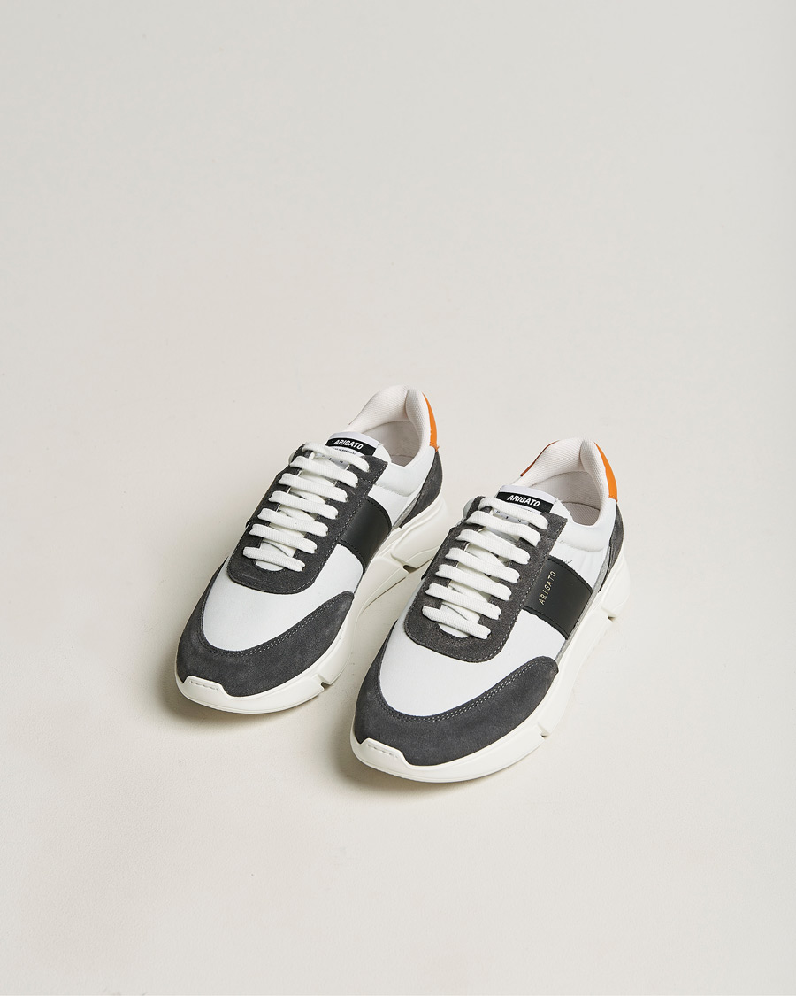 Herr | Axel Arigato Genesis Vintage Runner Sneaker Light Grey/Black/Orange | Axel Arigato | Genesis Vintage Runner Sneaker Light Grey/Black/Orange