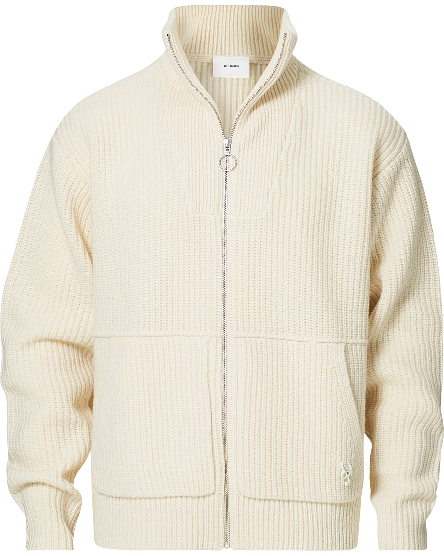 Herr | Tröjor | Axel Arigato | Taro Full Zip Sweater Ecru