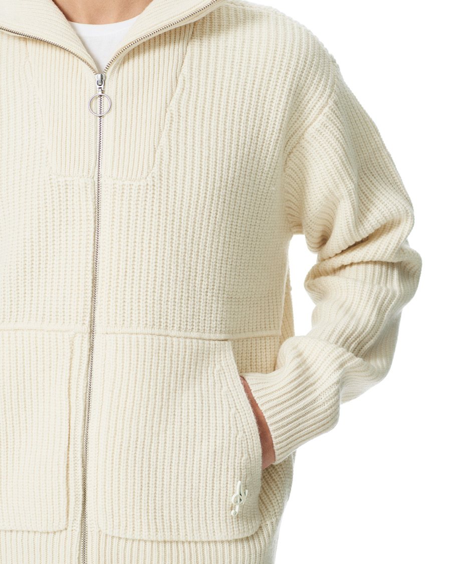 Herr | Tröjor | Axel Arigato | Taro Full Zip Sweater Ecru