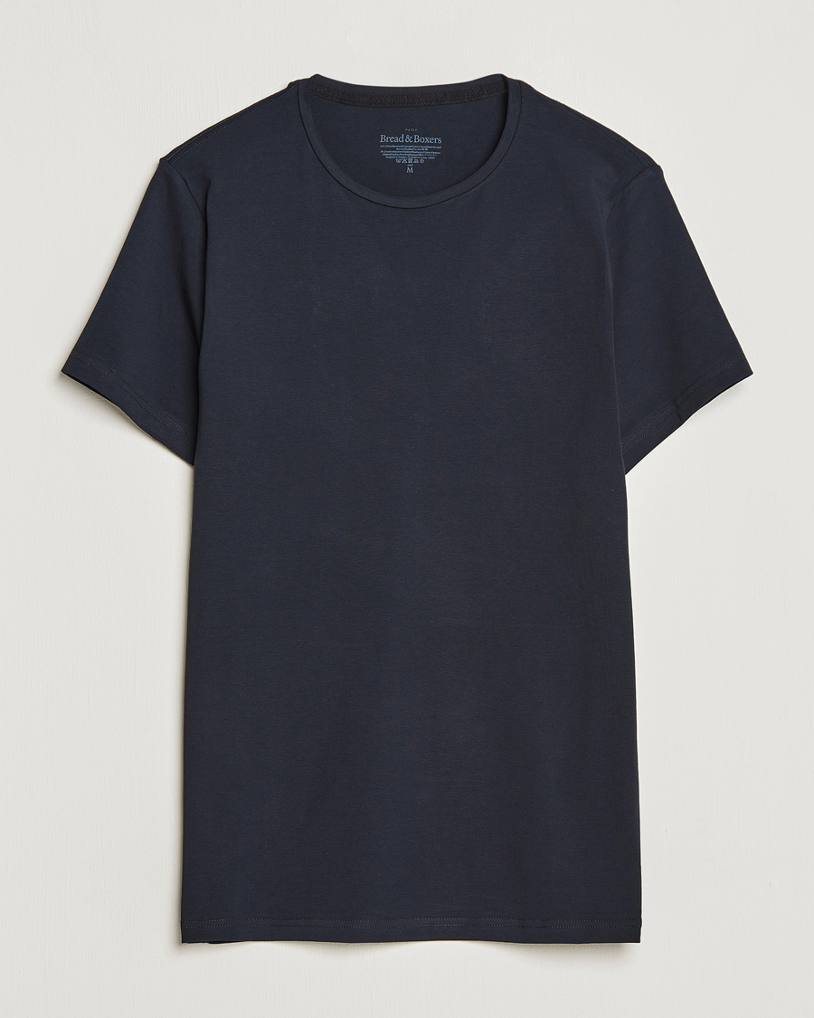 Herr | T-Shirts | Bread & Boxers | 2-Pack Crew Neck Tee Dark Navy