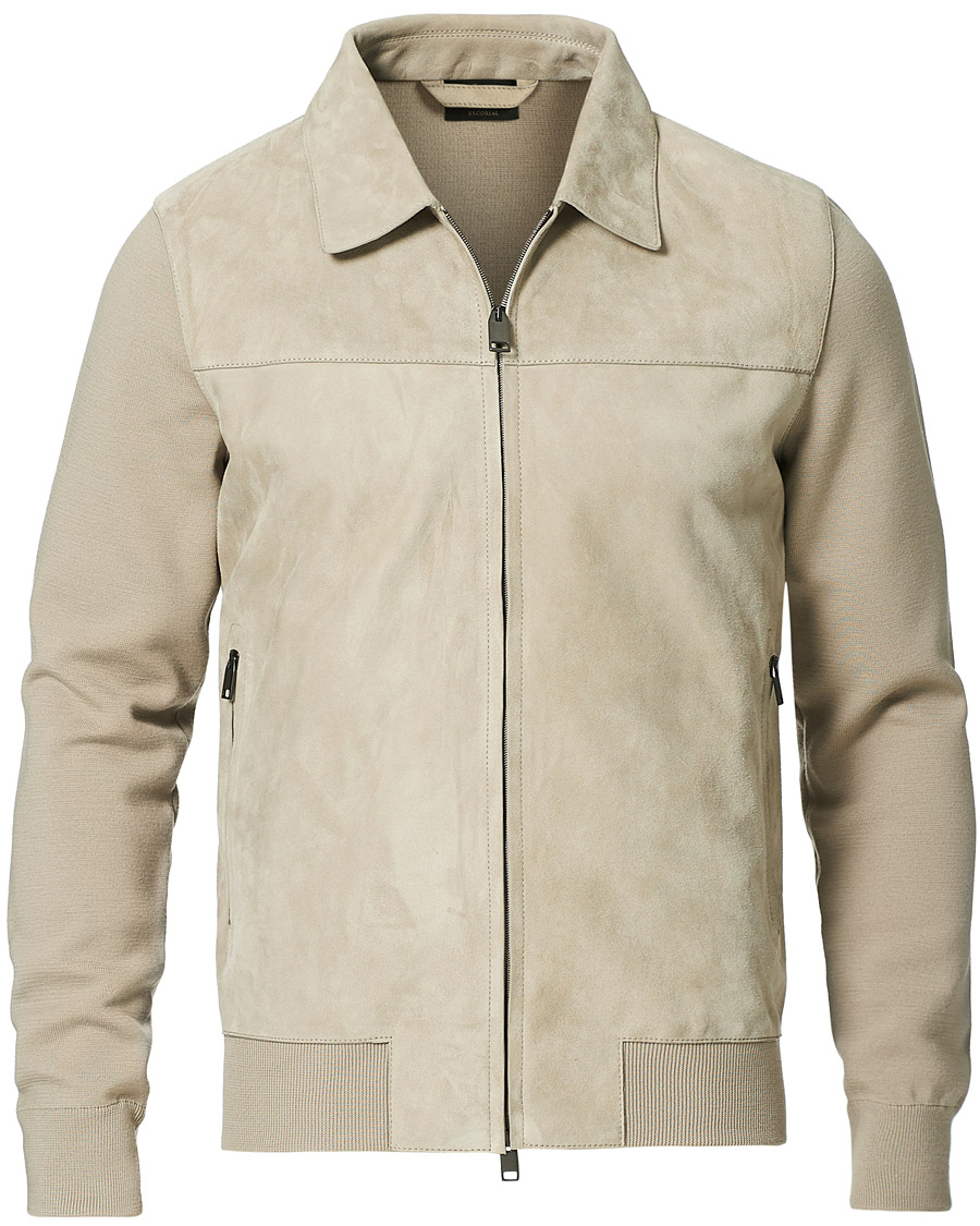 Herr | Jackor | Brioni | Wool/Suede Hybrid Jacket Beige