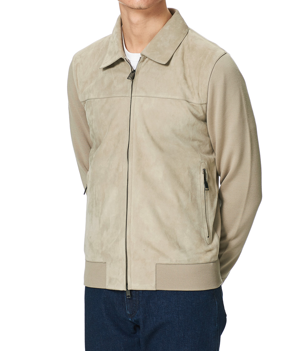 Herr | Jackor | Brioni | Wool/Suede Hybrid Jacket Beige