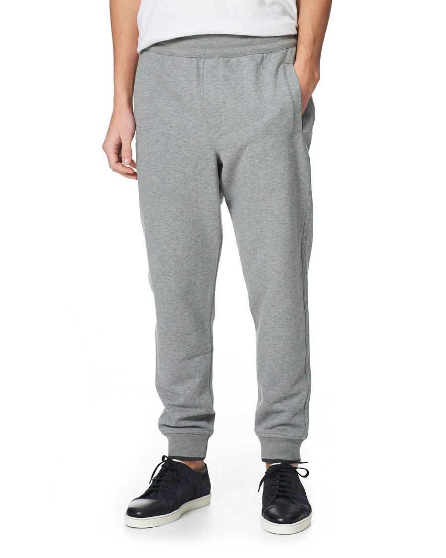 Herr | Byxor | Brioni | French Terry Cotton Sweatpants Light Grey