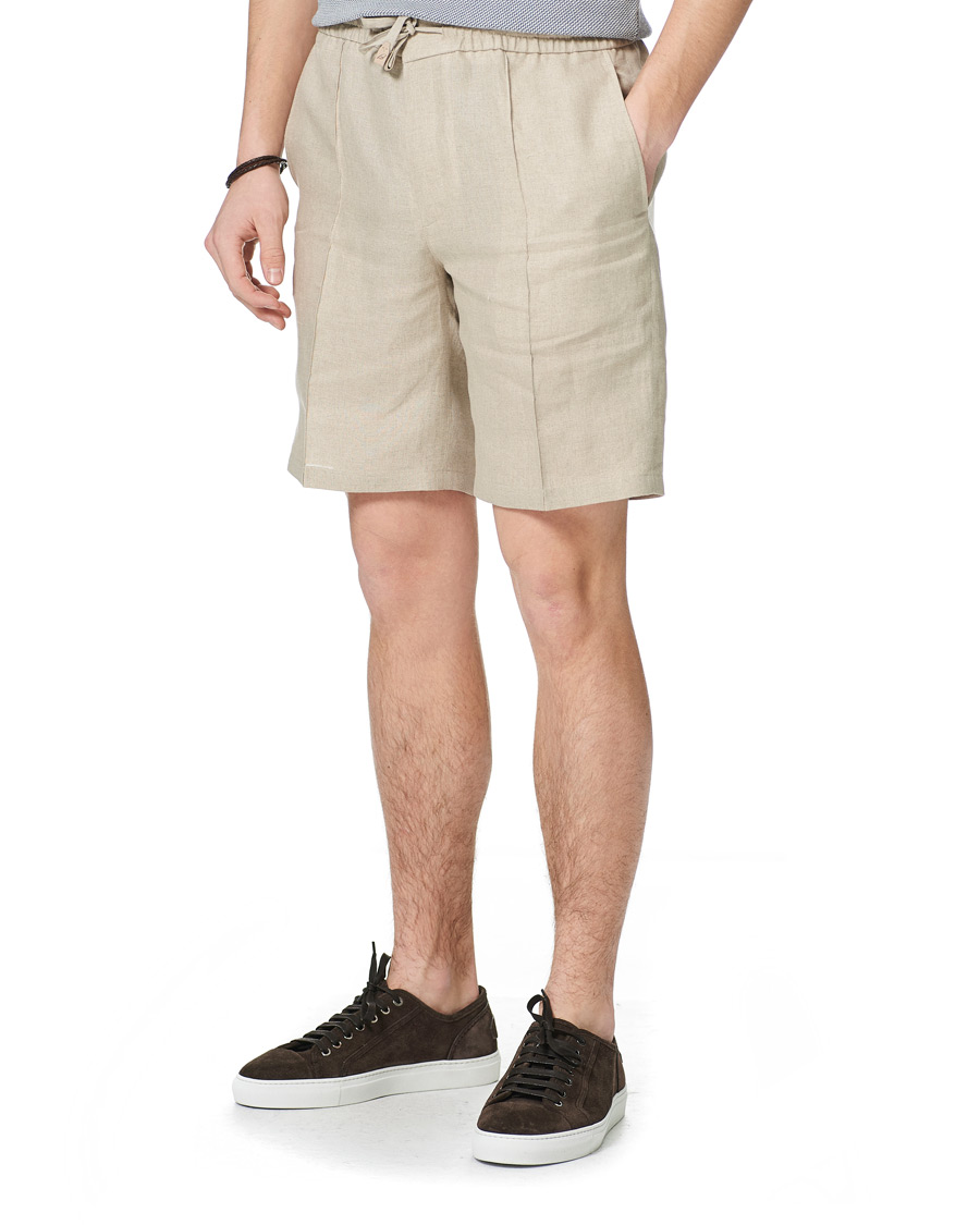 Herr | Shorts | Brioni | Drawstring Linen Shorts Beige