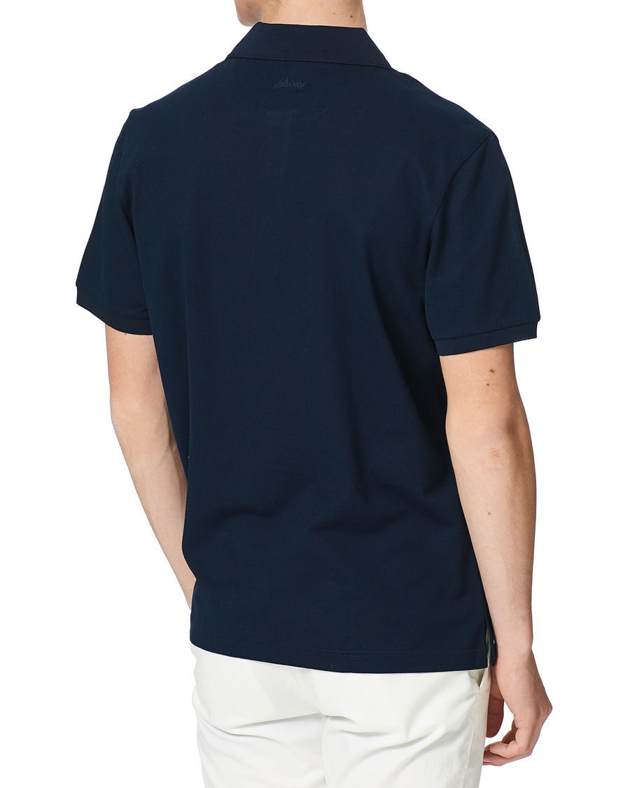 Herr | Pikéer | Brioni | Short Sleeve Piquet Polo Navy