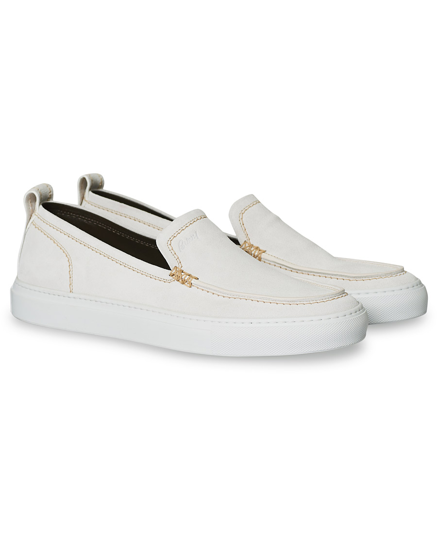 Herr | Brioni Cassetta Suede Loafers Off White | Brioni | Cassetta Suede Loafers Off White