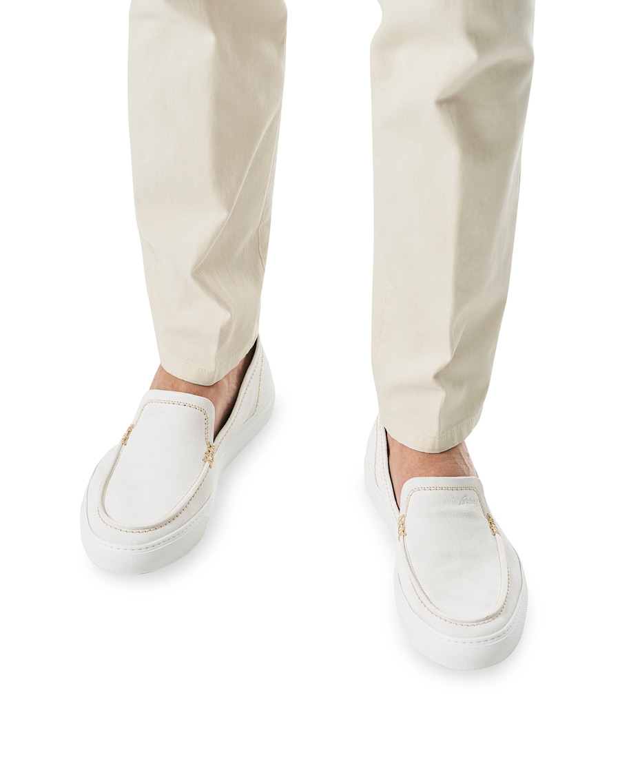 Herr | Brioni Cassetta Suede Loafers Off White | Brioni | Cassetta Suede Loafers Off White