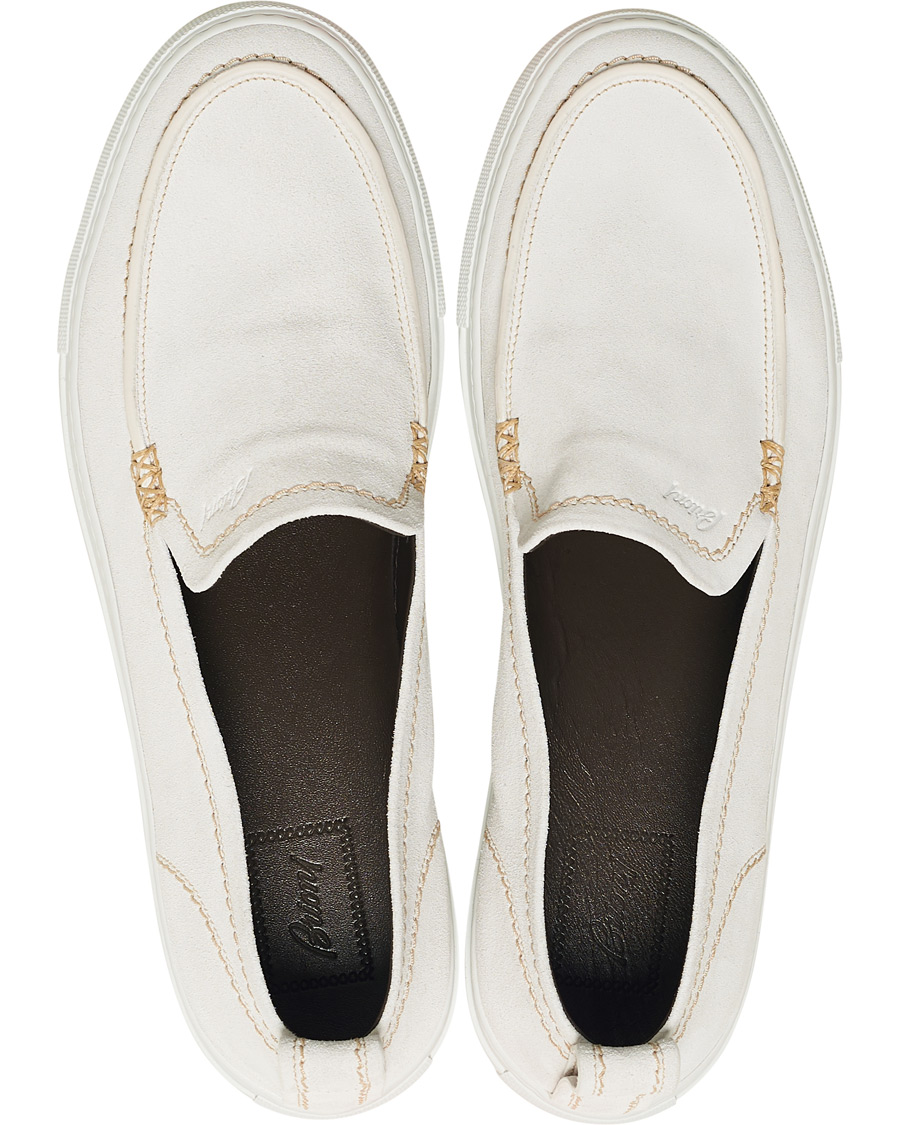 Herr | Brioni Cassetta Suede Loafers Off White | Brioni | Cassetta Suede Loafers Off White