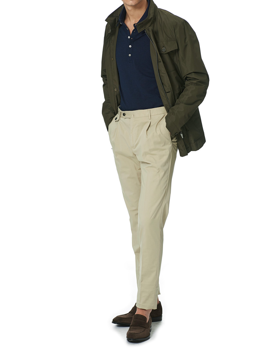 Herr | Jackor | Canali | Nylon Field Jacket Military Green