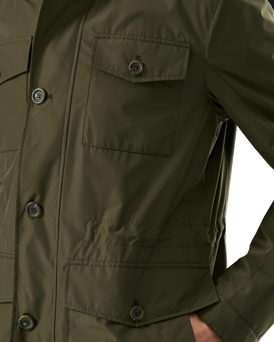 Herr | Jackor | Canali | Nylon Field Jacket Military Green