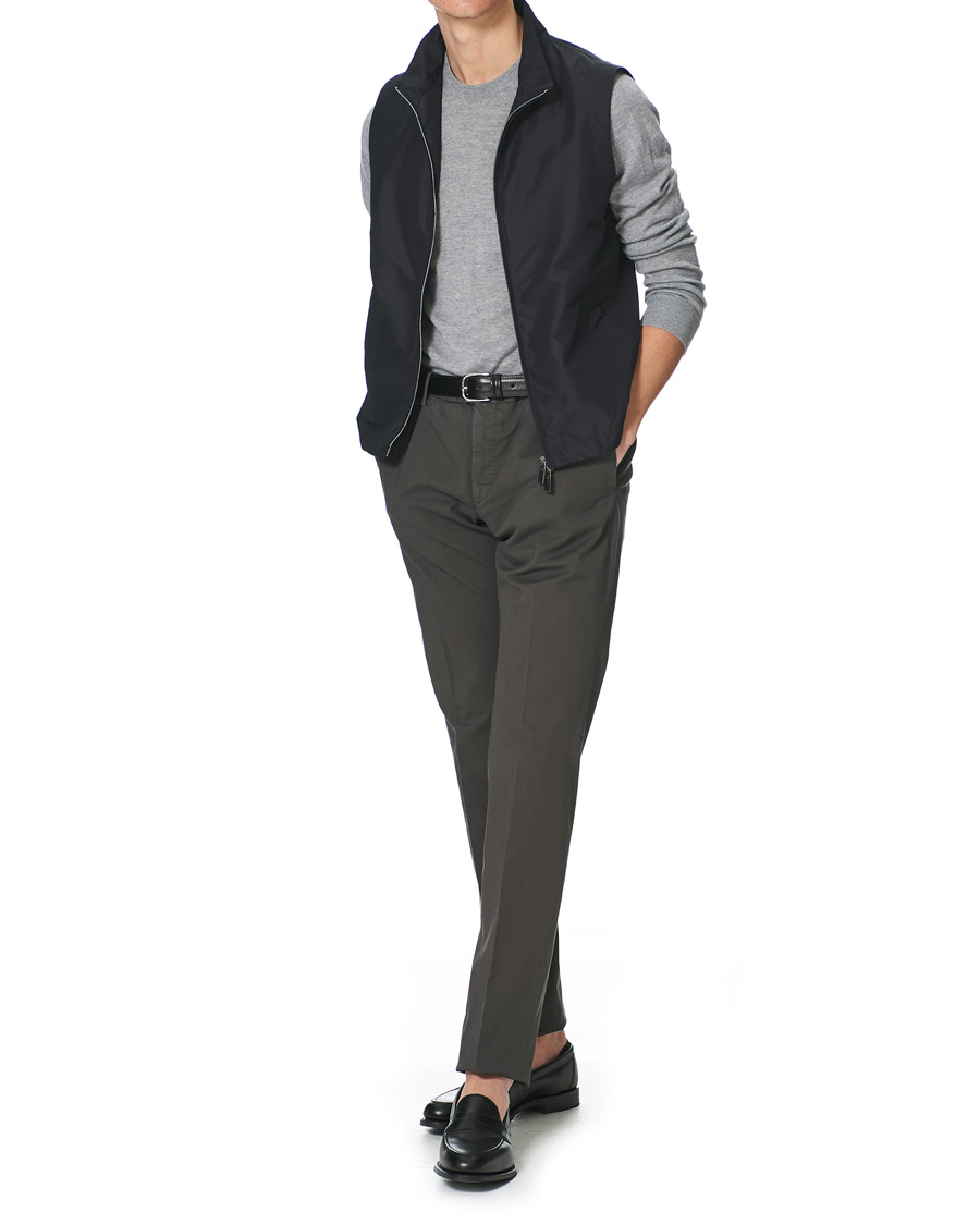 Herr | Jackor | Canali | Microfiber Nylon Gilet Navy
