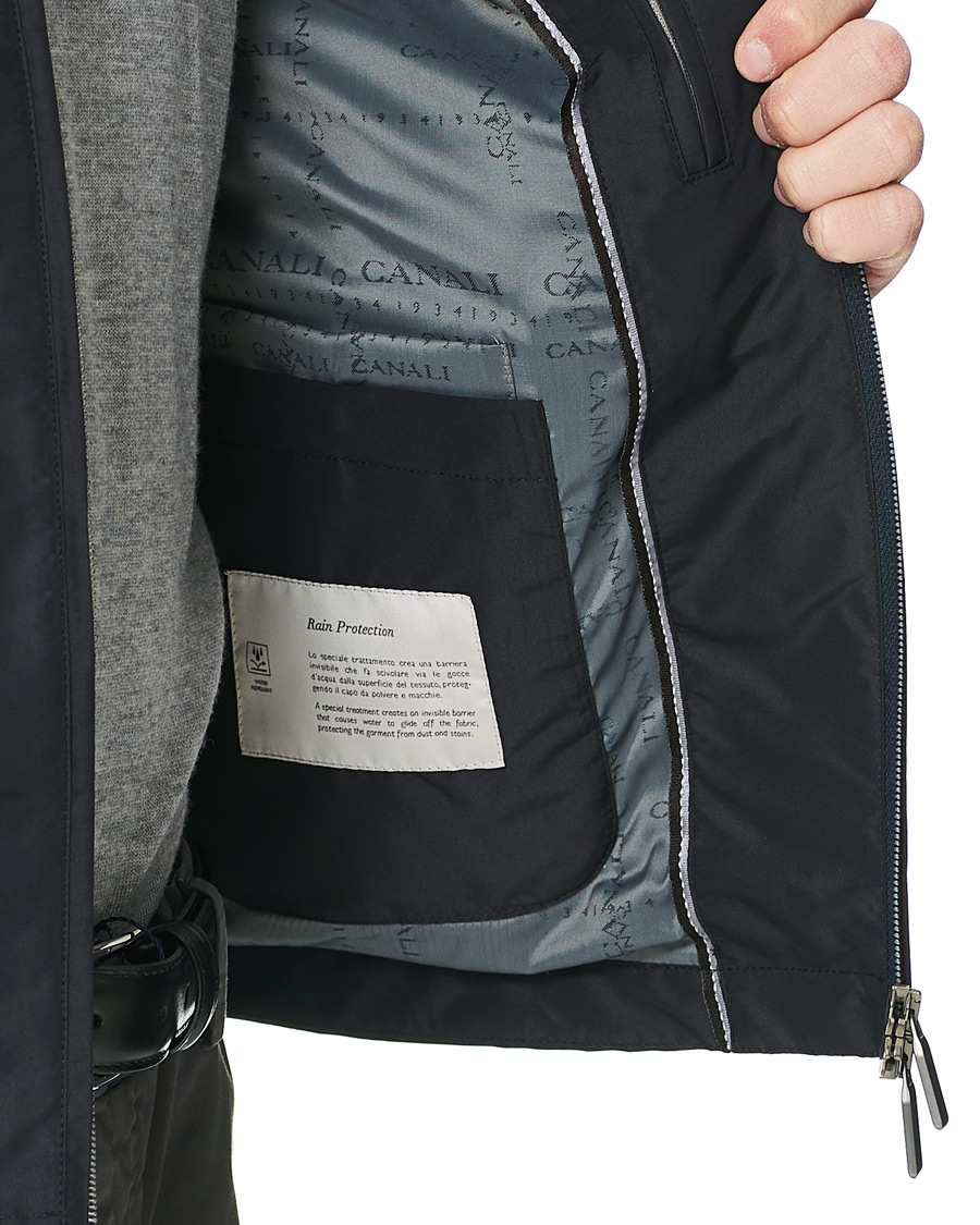 Herr | Jackor | Canali | Microfiber Nylon Gilet Navy