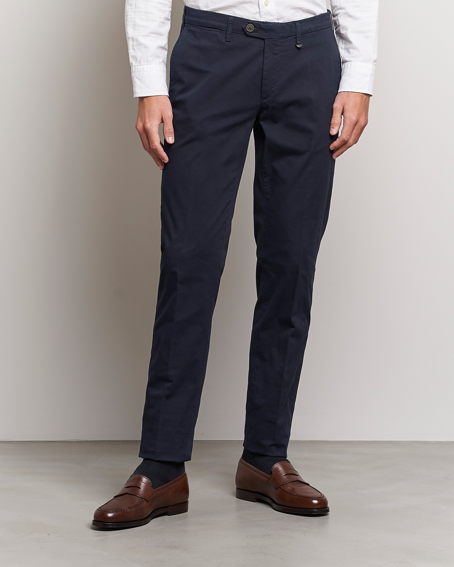 Herr | Canali | Canali | Cotton Stretch Chinos Navy