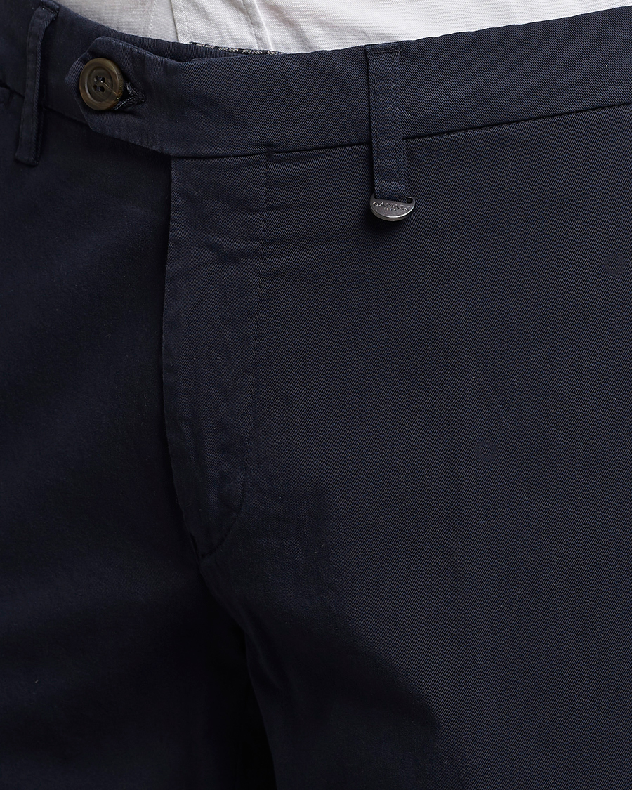 Herr | Byxor | Canali | Cotton Stretch Chinos Navy