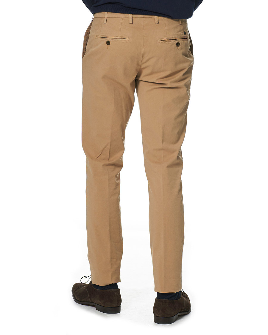 Herr | Byxor | Canali | Cotton Stretch Chinos Khaki