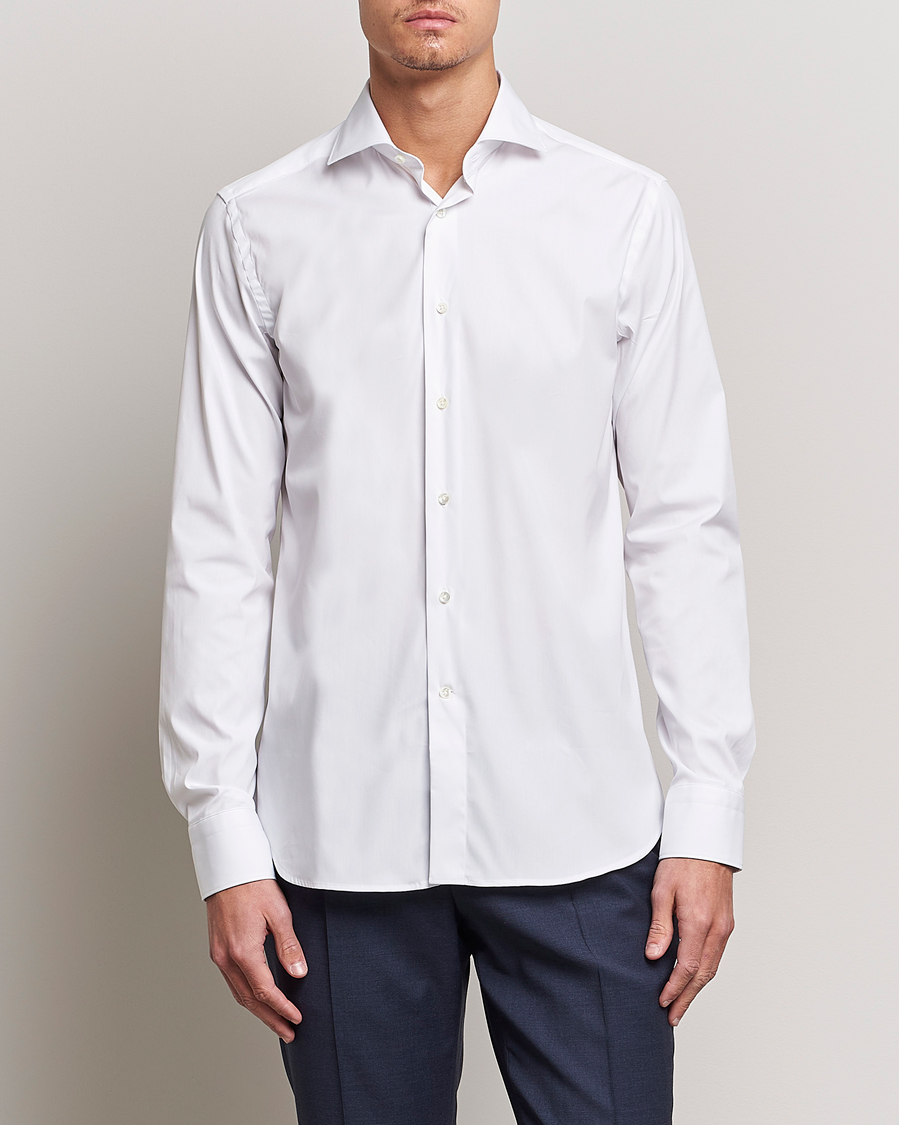 Herr | | Canali | Slim Fit Cotton/Stretch Shirt White