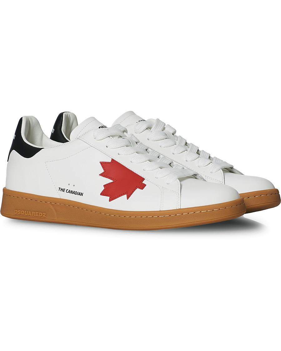 Herr | Dsquared2 Leaf Boxer Sneaker White | Dsquared2 | Leaf Boxer Sneaker White
