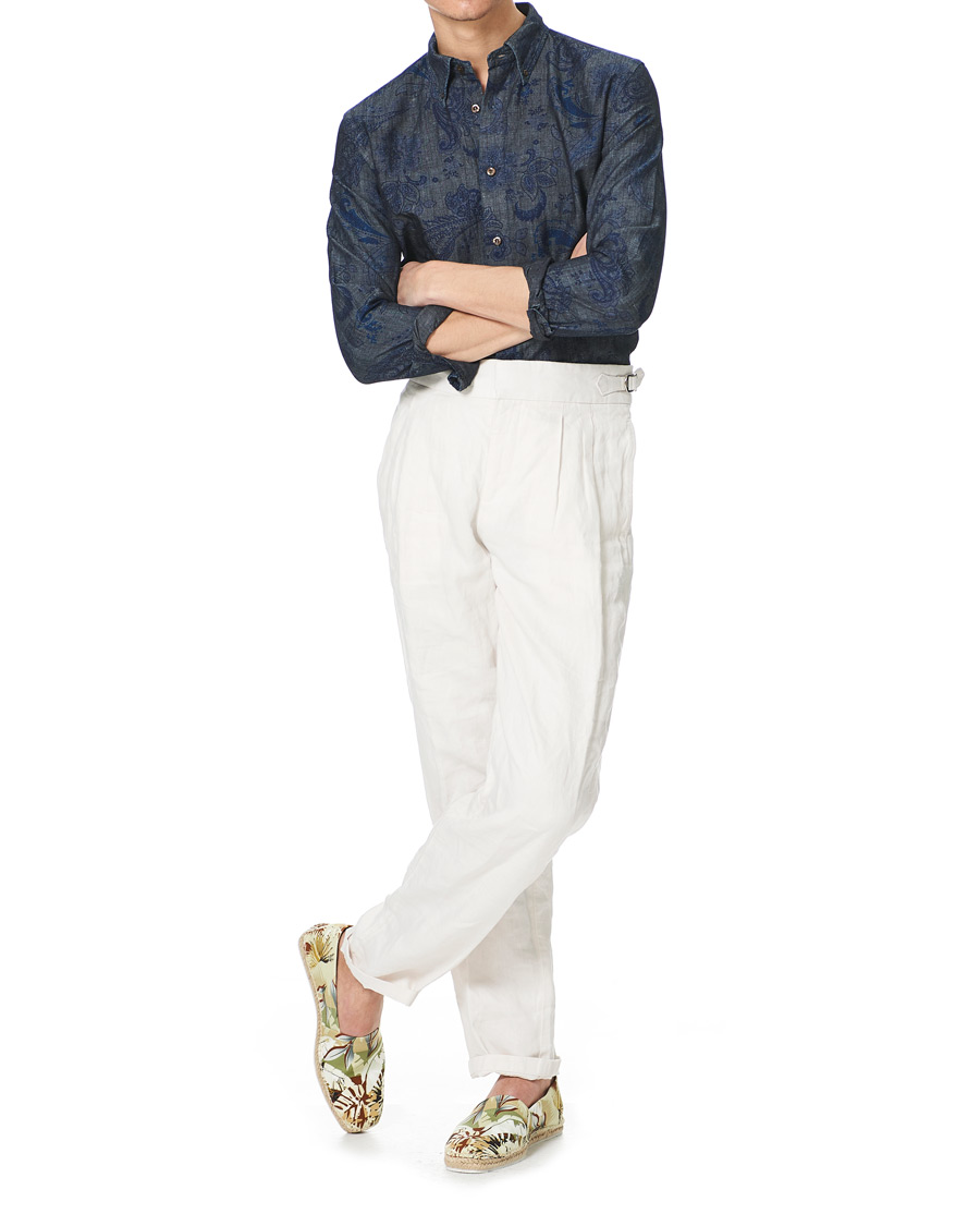 Herr | Skjortor | Etro | Paisley Denim Shirt Indigo