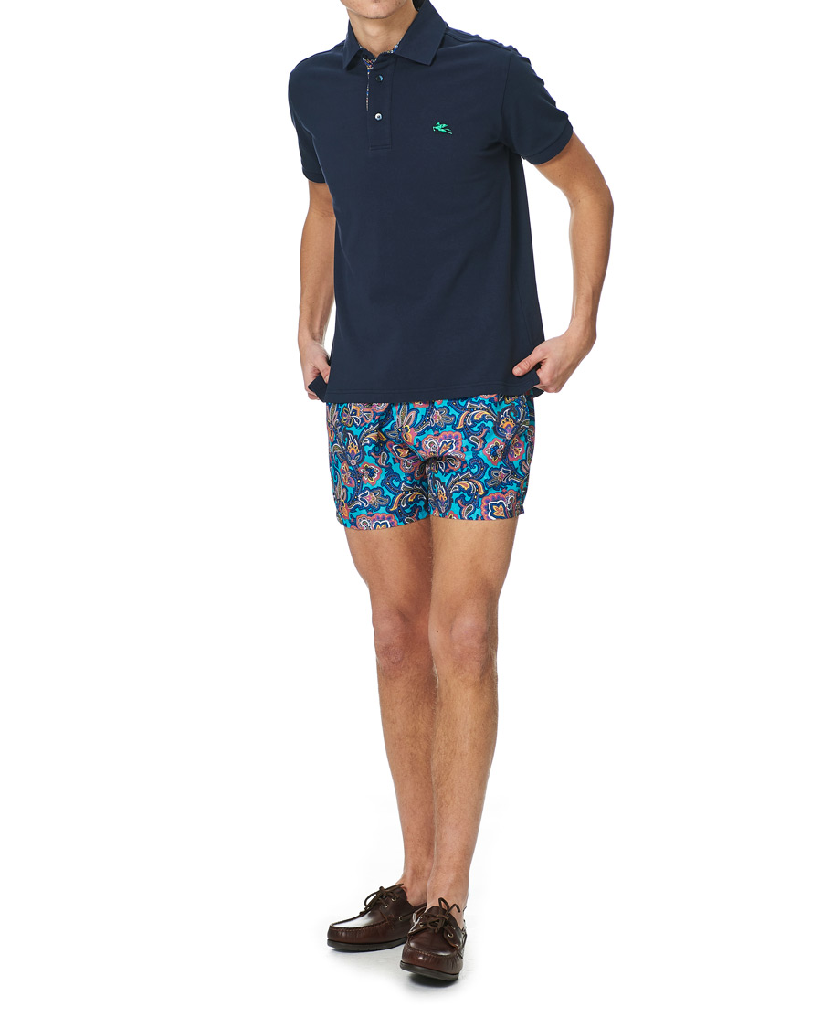 Herr | Badbyxor | Etro | Paisley Swim Trunks Blue