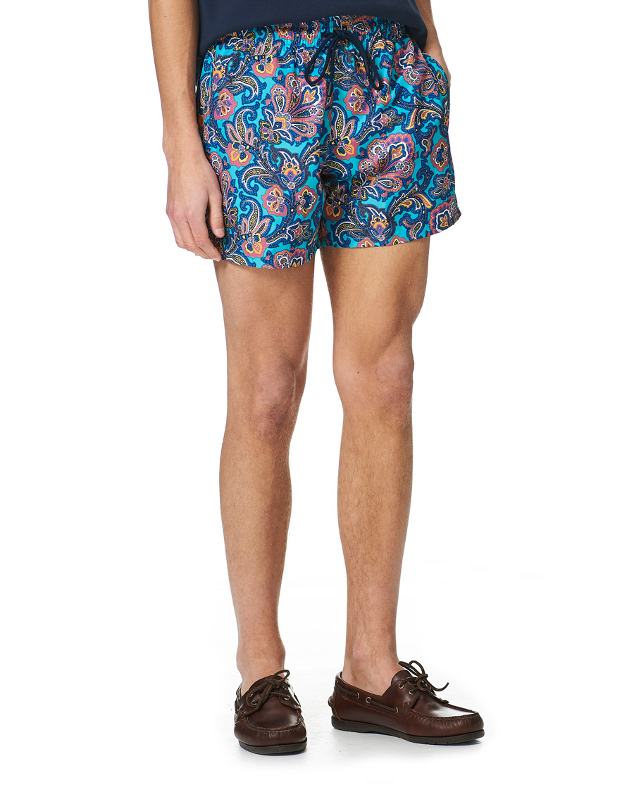 Herr | Badbyxor | Etro | Paisley Swim Trunks Blue