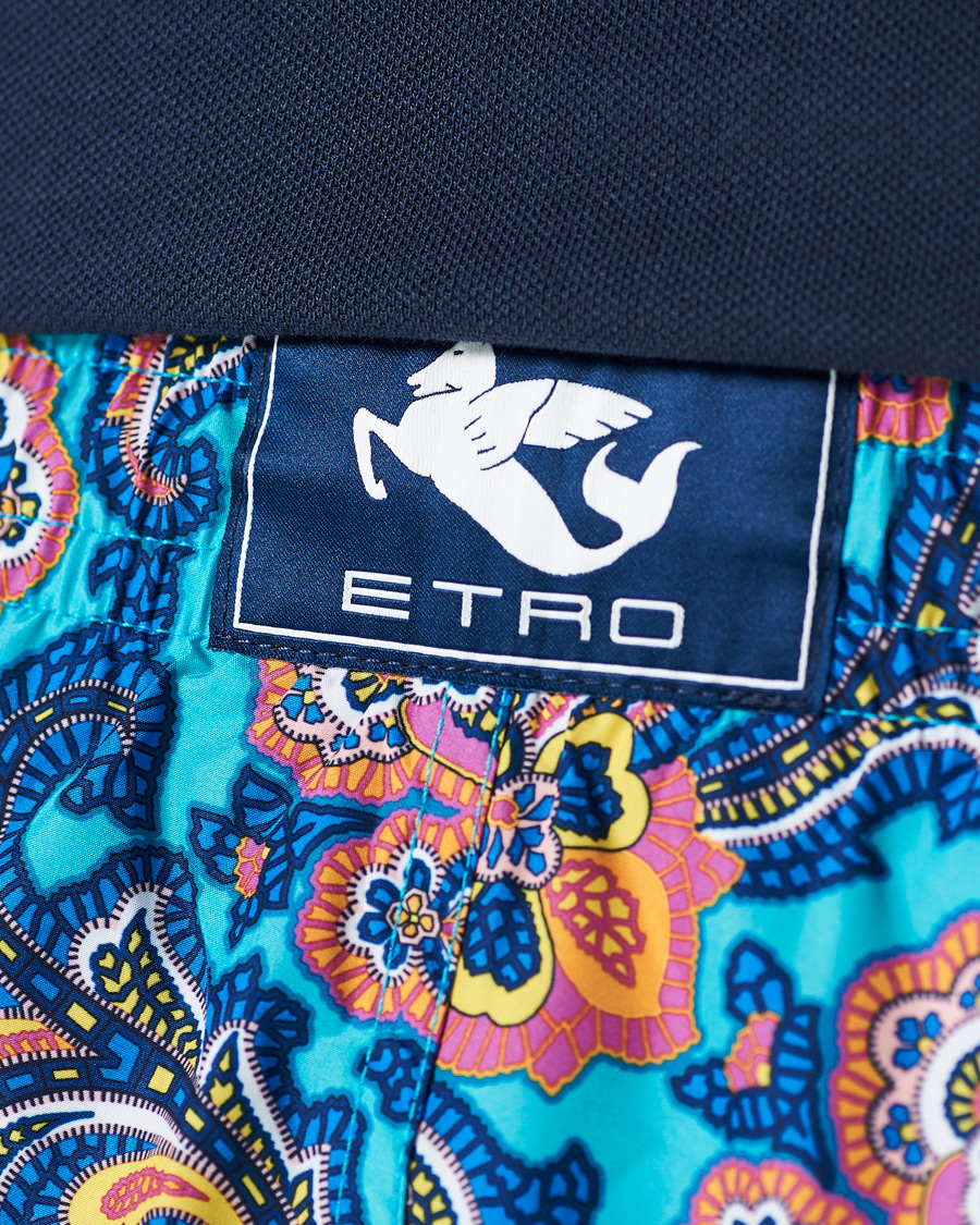 Herr | Badbyxor | Etro | Paisley Swim Trunks Blue