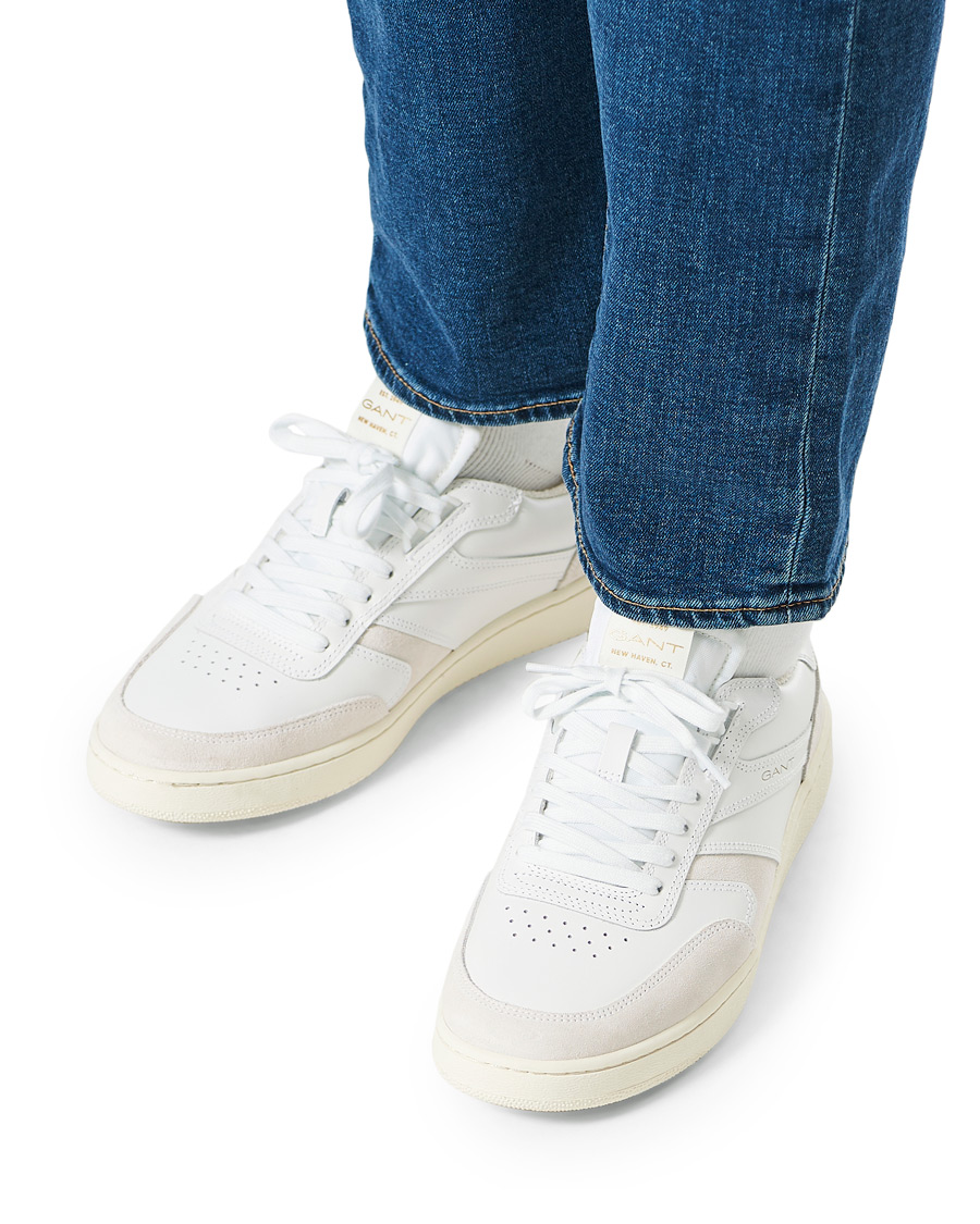 Herr | GANT Goodpal Sneaker White/Sand Suede | GANT | Goodpal Sneaker White/Sand Suede