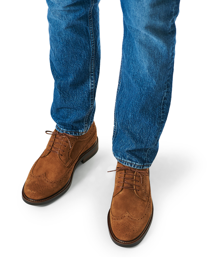 Herr | GANT St Akron Brouge Derby Cognac Suede | GANT | St Akron Brouge Derby Cognac Suede