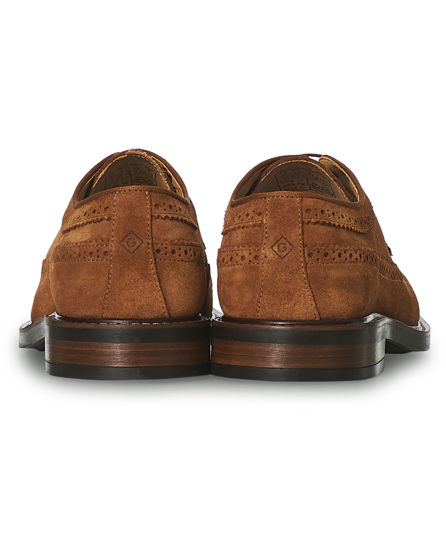 Herr | GANT St Akron Brouge Derby Cognac Suede | GANT | St Akron Brouge Derby Cognac Suede