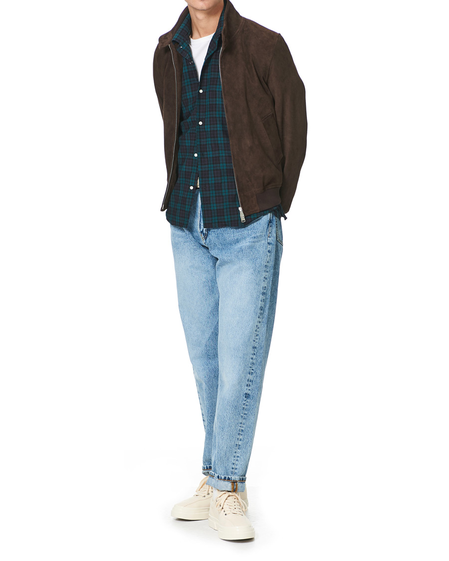 Herr | Skjortor | Gitman Vintage | Panama Cloth Camp Collar Shirt Blackwatch