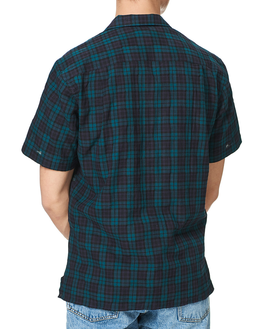 Herr | Skjortor | Gitman Vintage | Panama Cloth Camp Collar Shirt Blackwatch