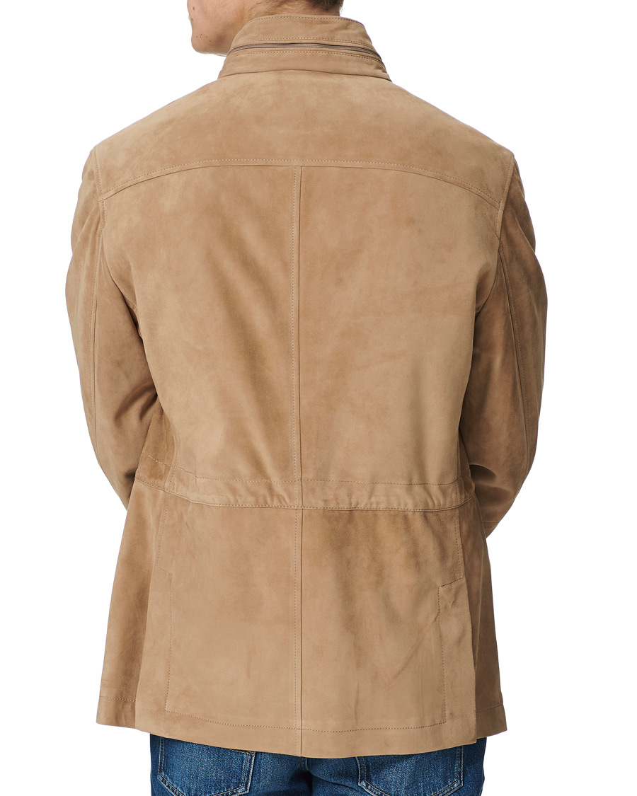 Herr | Jackor | Brunello Cucinelli | Suede Field Jacket Beige