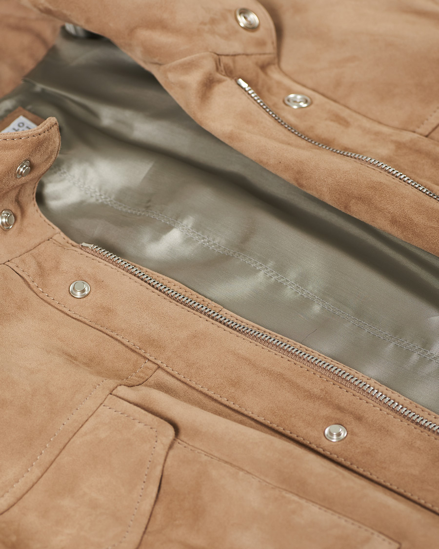 Herr | Jackor | Brunello Cucinelli | Suede Field Jacket Beige