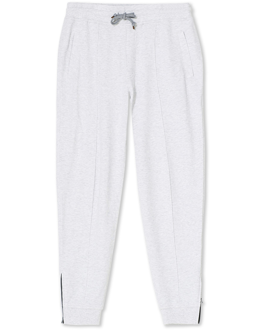 Herr | Byxor | Brunello Cucinelli | Soft Cotton Jersey Sweatpants Pearl Grey
