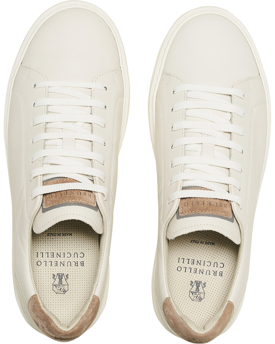 Herr | Brunello Cucinelli Plain Sneaker White Calf | Brunello Cucinelli | Plain Sneaker White Calf