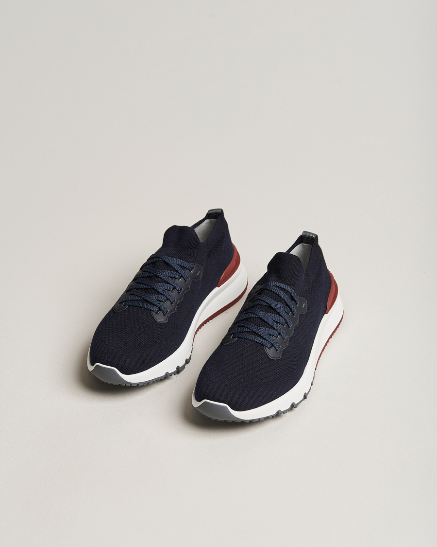 Herr | Italian Department | Brunello Cucinelli | Mesh Running Sneakers Navy