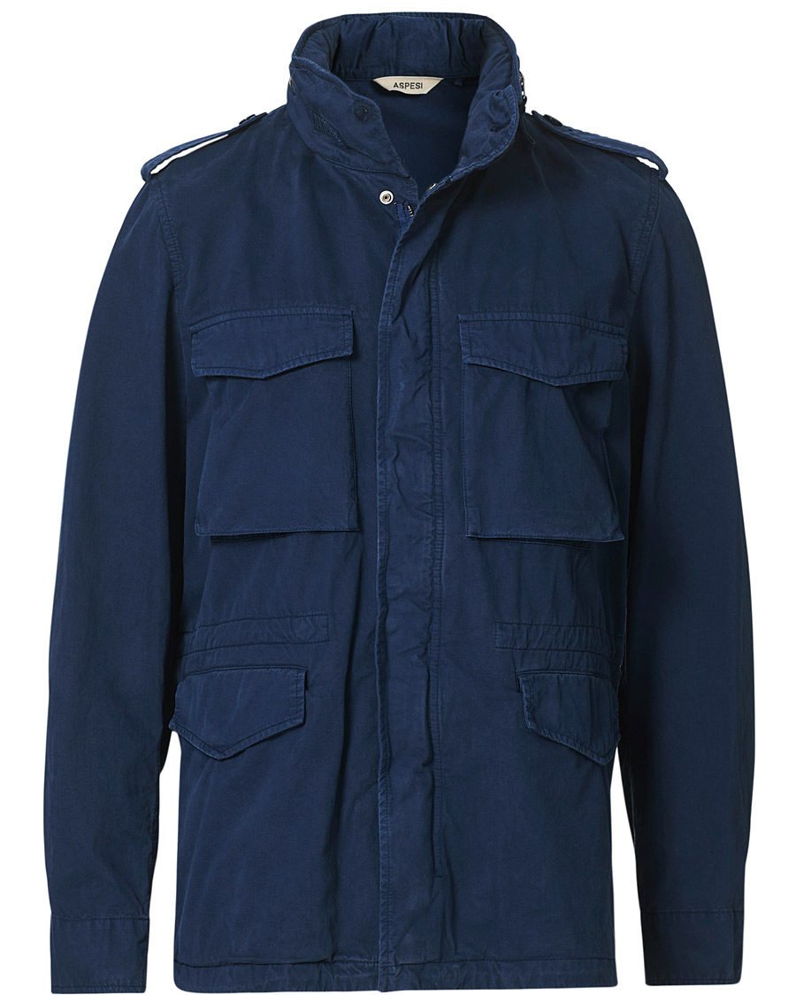Herr | Jackor | Aspesi | Cotton Field Jacket Navy