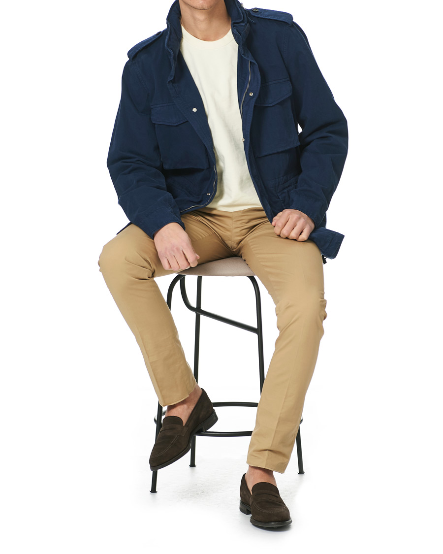 Herr | Jackor | Aspesi | Cotton Field Jacket Navy