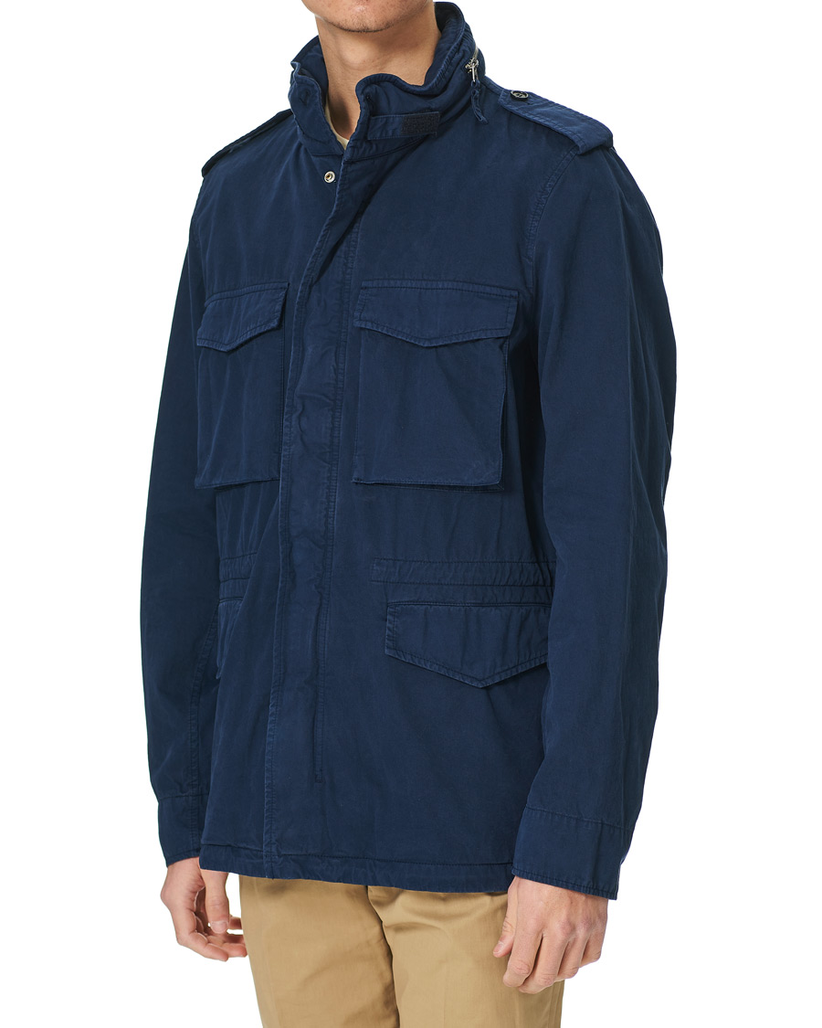 Herr | Jackor | Aspesi | Cotton Field Jacket Navy