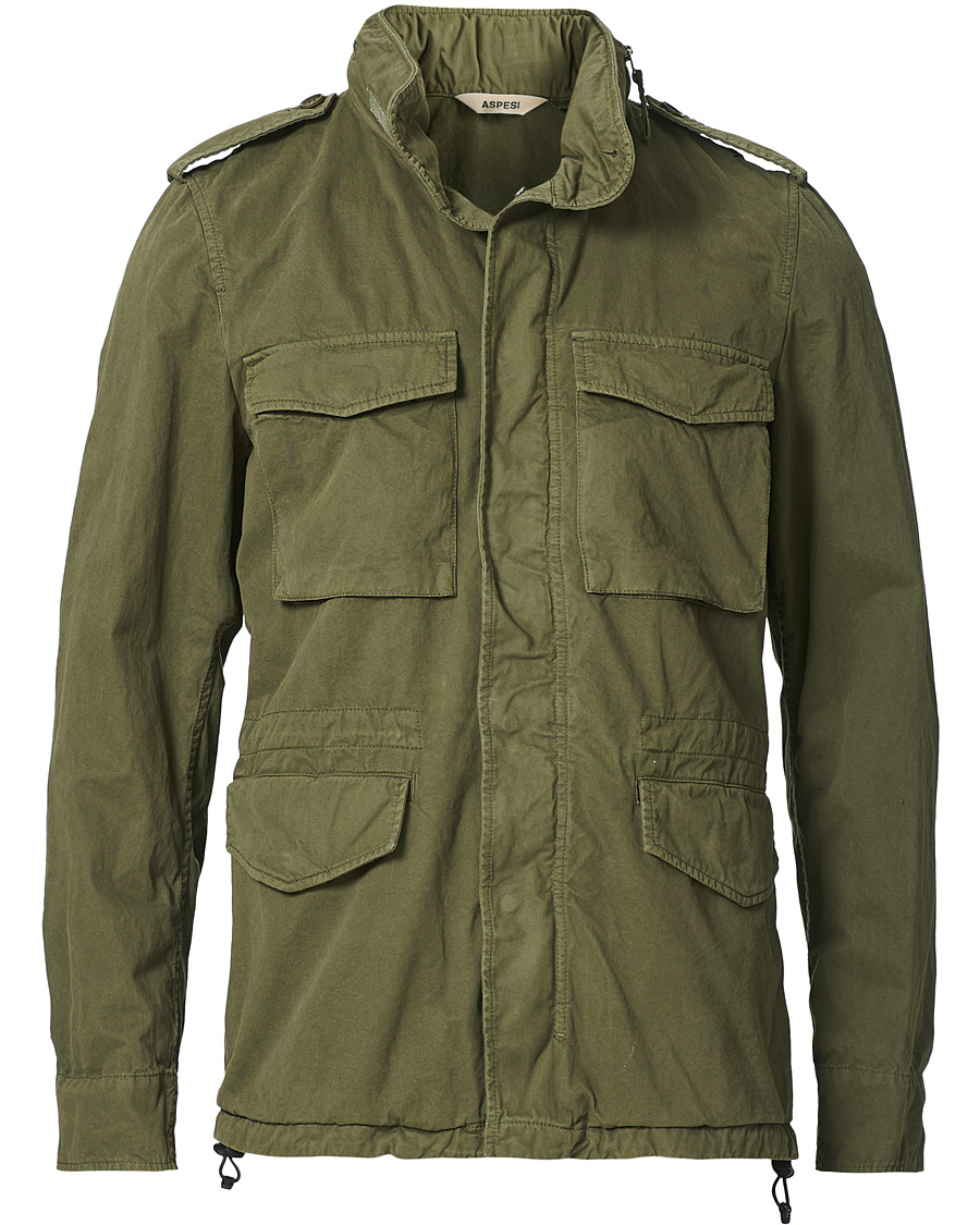 Herr | Jackor | Aspesi | Cotton Field Jacket Army Green