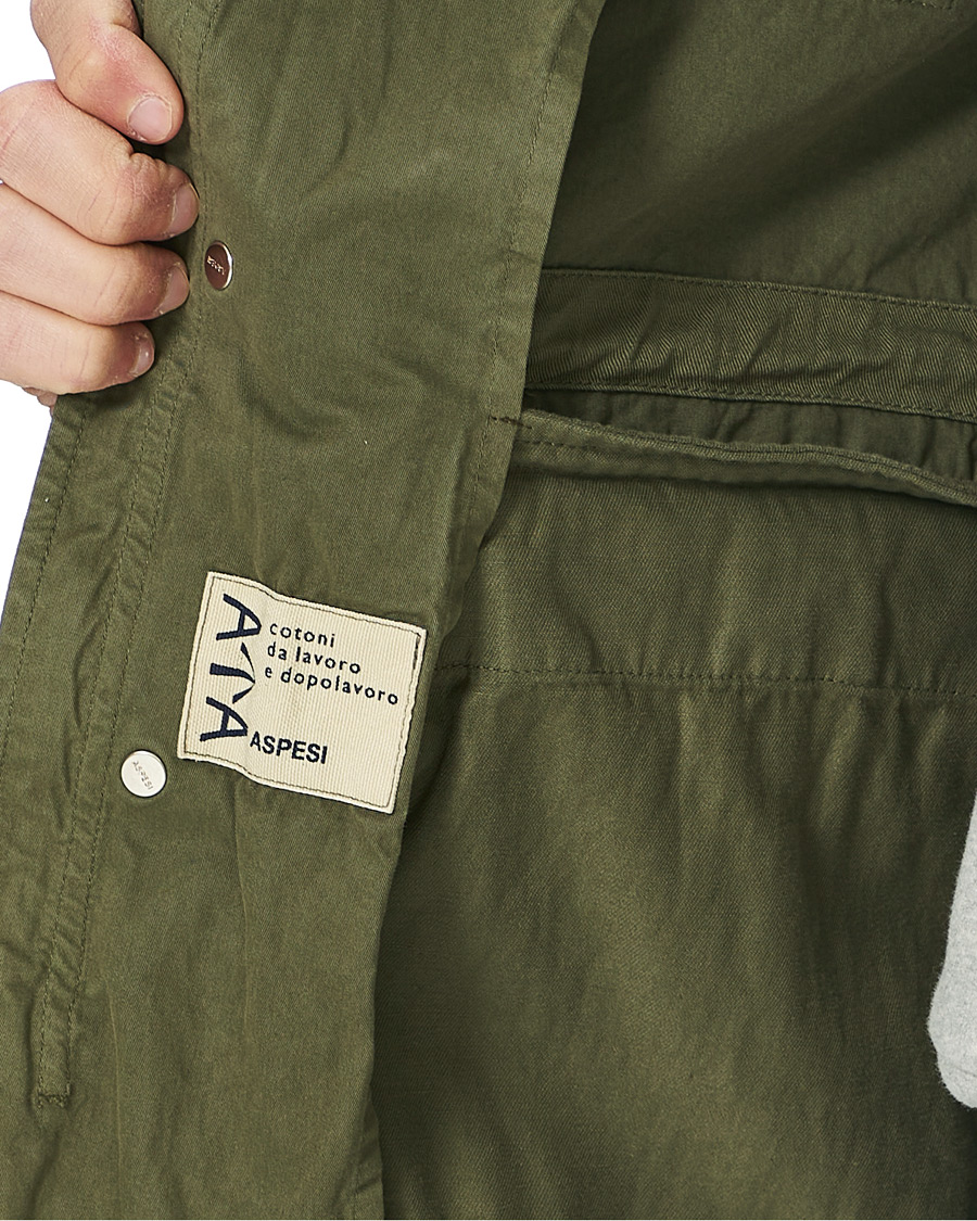 Herr | Jackor | Aspesi | Cotton Field Jacket Army Green