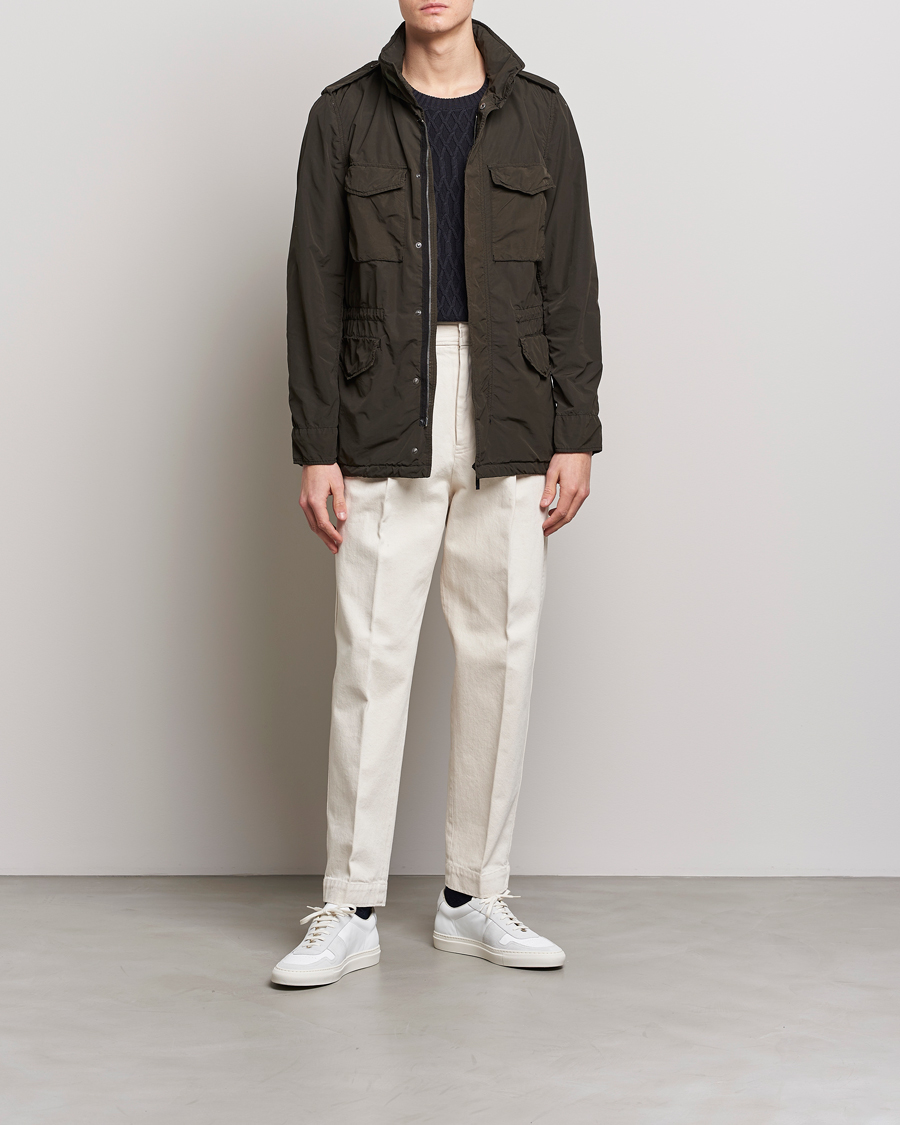 Herr | Jackor | Aspesi | Giubotto Garment Dyed Field Jacket Dark Military