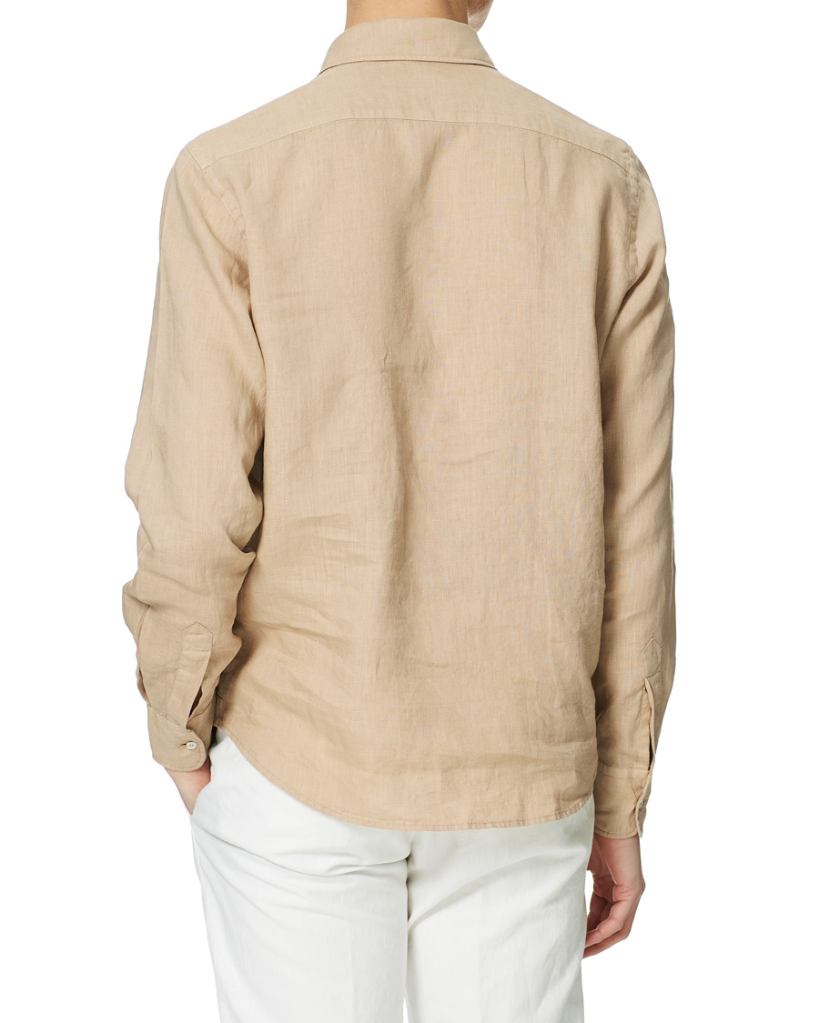 Herr | Skjortor | Aspesi | Popover Linen Shirt Beige
