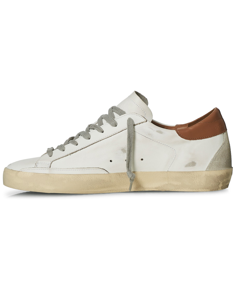 Herr | Golden Goose Deluxe Brand Super-Star Sneakers White/Brown | Golden Goose | Deluxe Brand Super-Star Sneakers White/Brown
