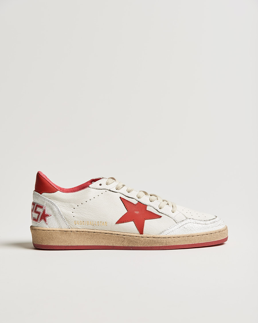 Herr | Golden Goose Deluxe Brand Ball Star Sneakers White/Red | Golden Goose | Deluxe Brand Ball Star Sneakers White/Red