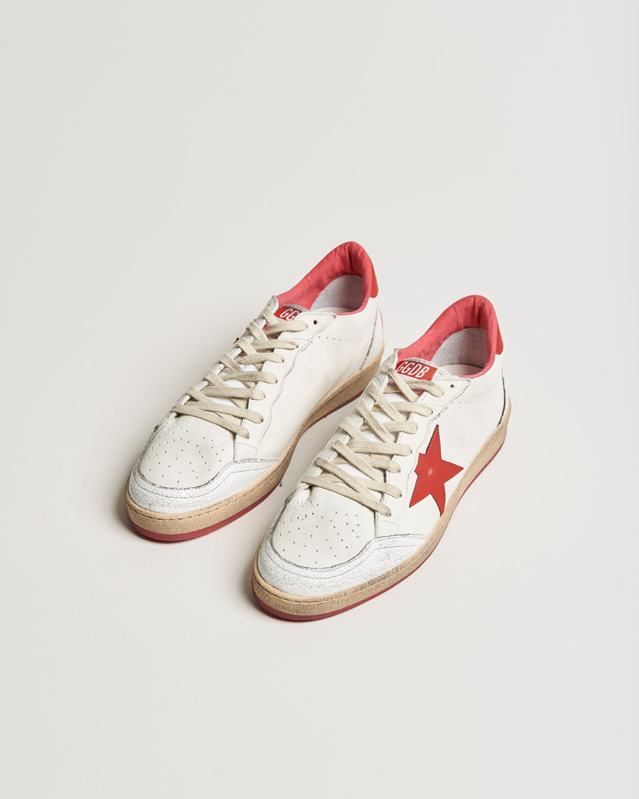 Herr | Golden Goose Deluxe Brand | Golden Goose Deluxe Brand | Ball Star Sneakers White/Red