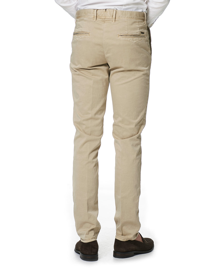 Herr | Byxor | Incotex | Slim Fit Garment Dyed Slacks Beige