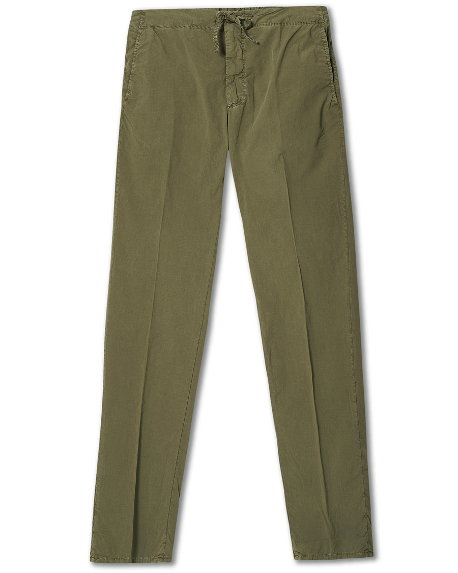 Herr | Byxor | Incotex | Leisure Fit Drawstring Pants Olive