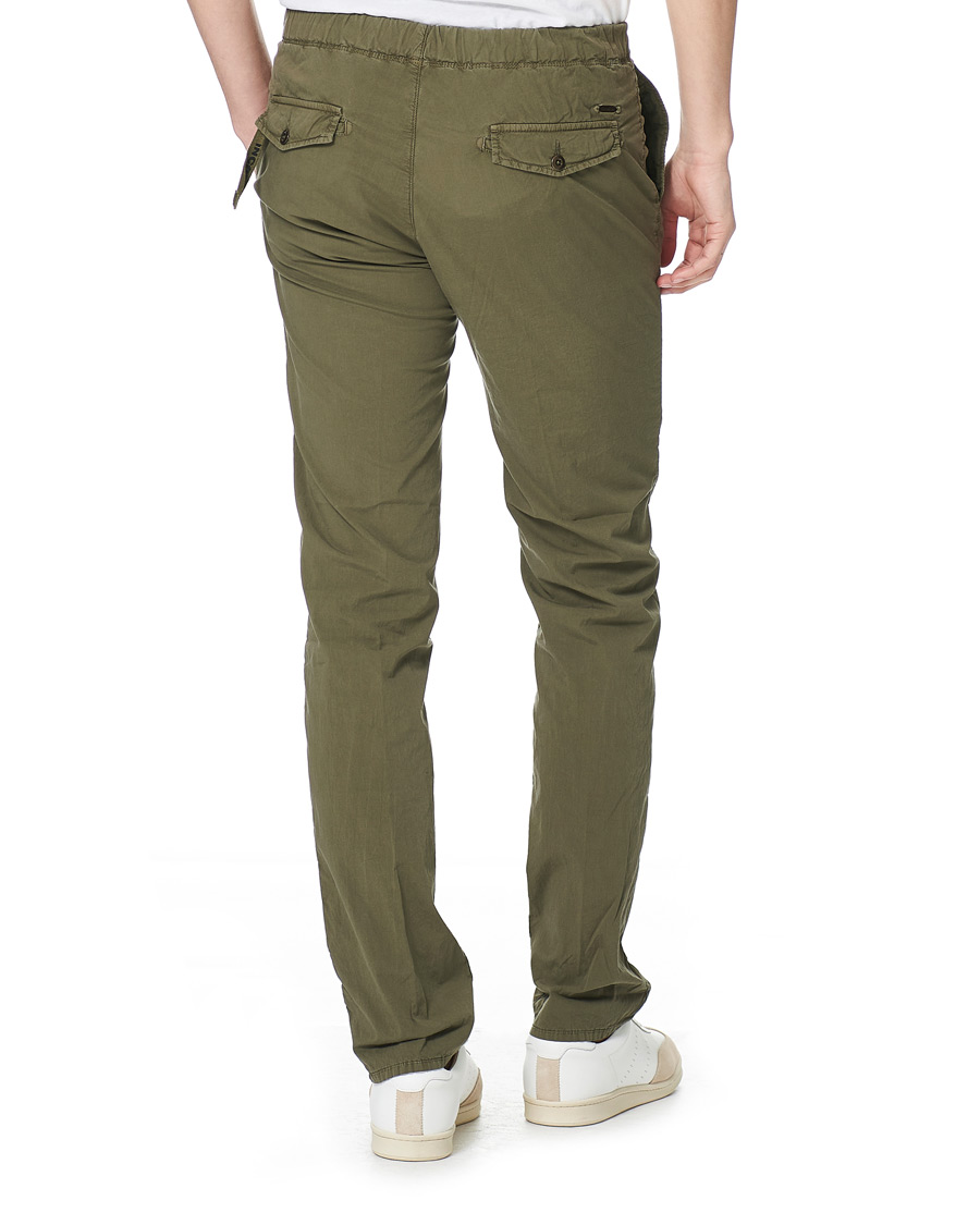 Herr | Byxor | Incotex | Leisure Fit Drawstring Pants Olive