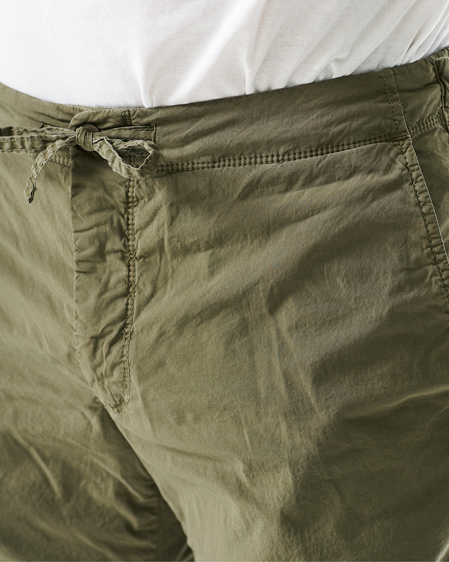 Herr | Byxor | Incotex | Leisure Fit Drawstring Pants Olive