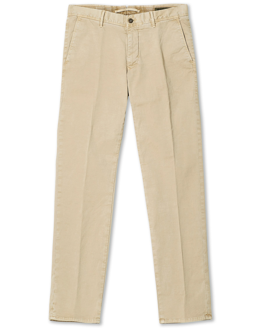 Herr | Byxor | Incotex | Regular Fit Garment Dyed Slacks Beige